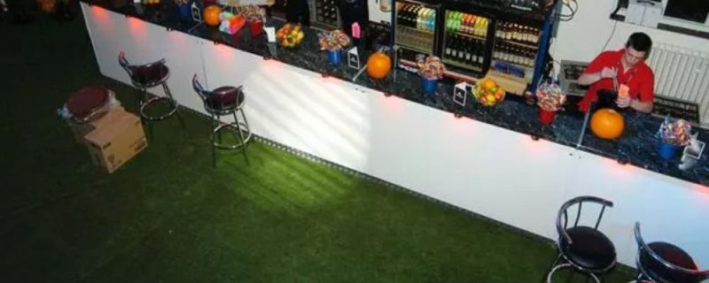 Artificial grass in shops and bars