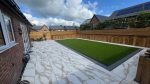 Fulwood Garden Fake Grass Installation with Tiling and Grass Sleepers - After