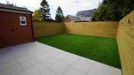 Artificial grass back garden in Fulwood, Preston with clean joins and even finish