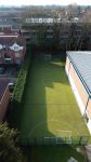 Artificial grass football pitch installation at Wilmslow Preparatory School sports hall