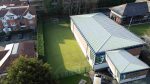Artificial football pitch beside Wilmslow Preparatory School sports hall